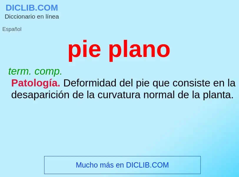 O que é pie plano - definição, significado, conceito