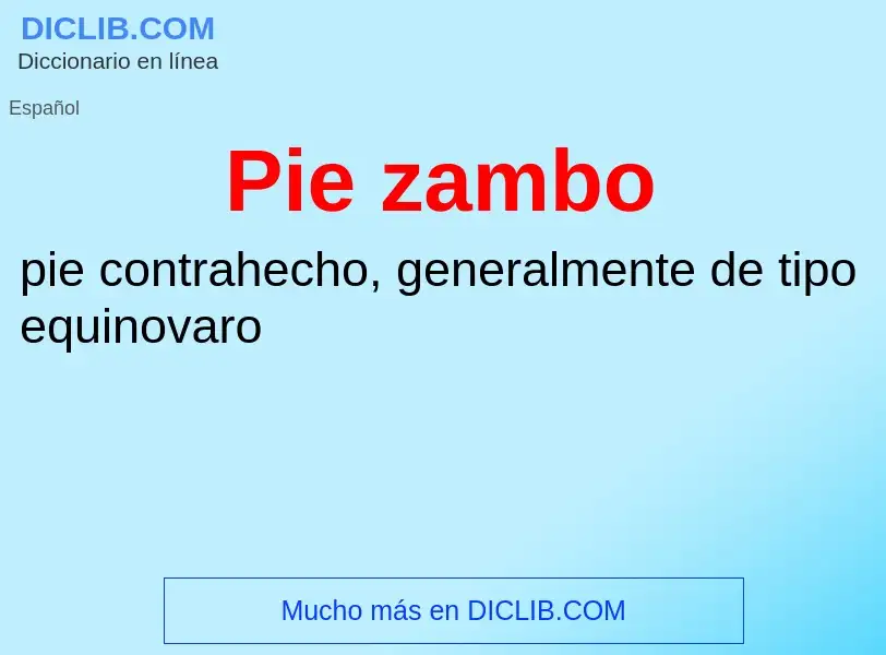 Wat is Pie zambo - definition