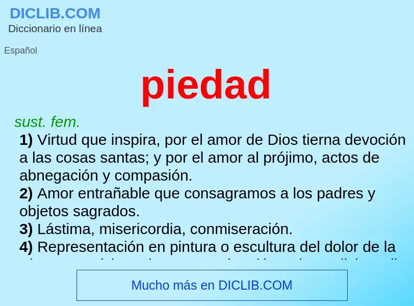 What is piedad - definition