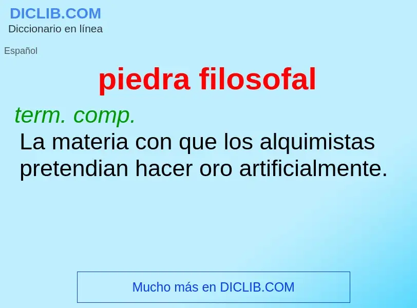 Wat is piedra filosofal - definition