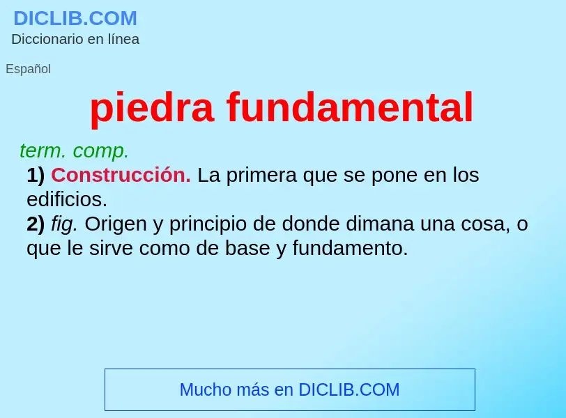 Was ist piedra fundamental - Definition