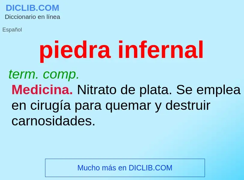 Wat is piedra infernal - definition