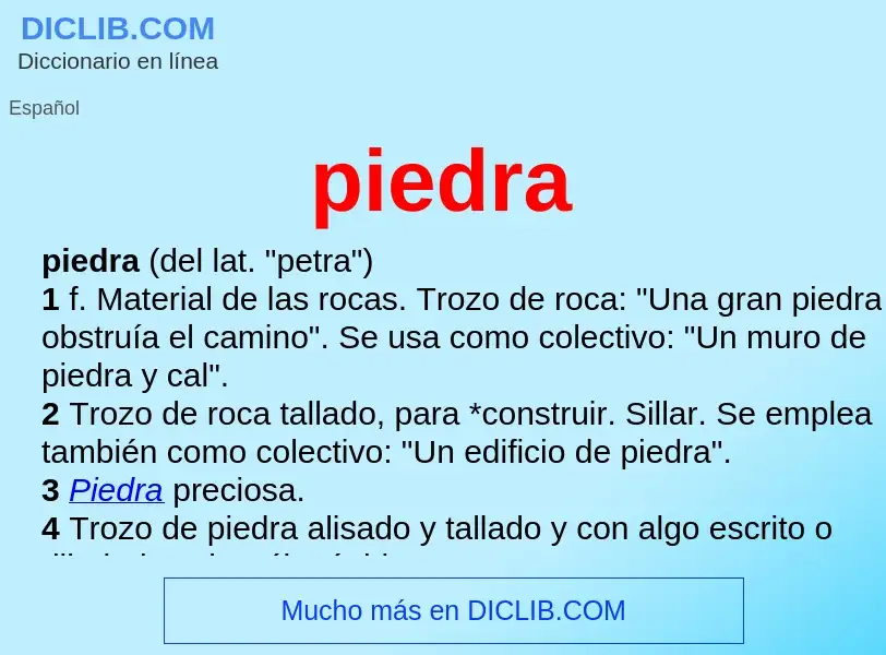 Wat is piedra - definition