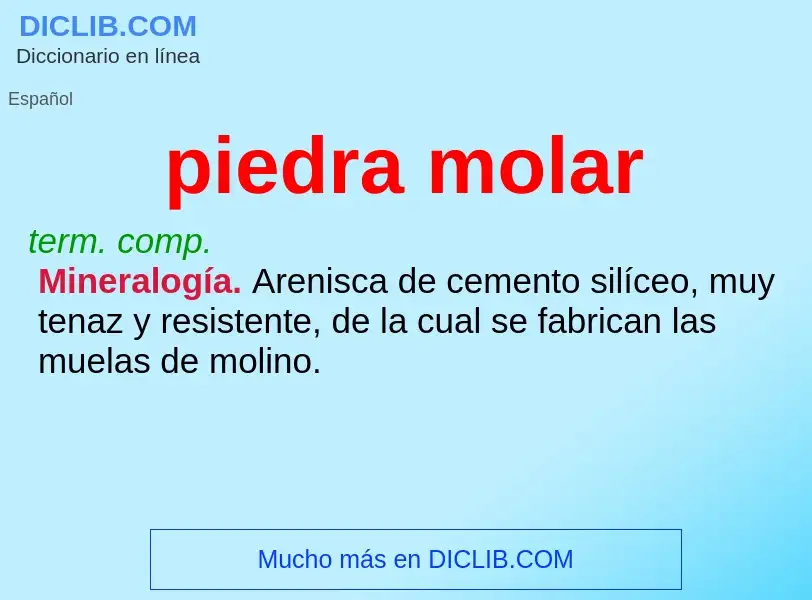 Wat is piedra molar - definition