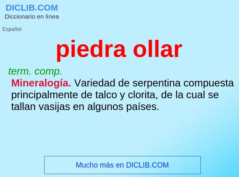 Wat is piedra ollar - definition