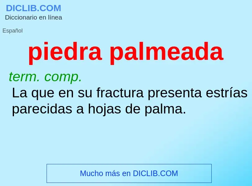 Wat is piedra palmeada - definition