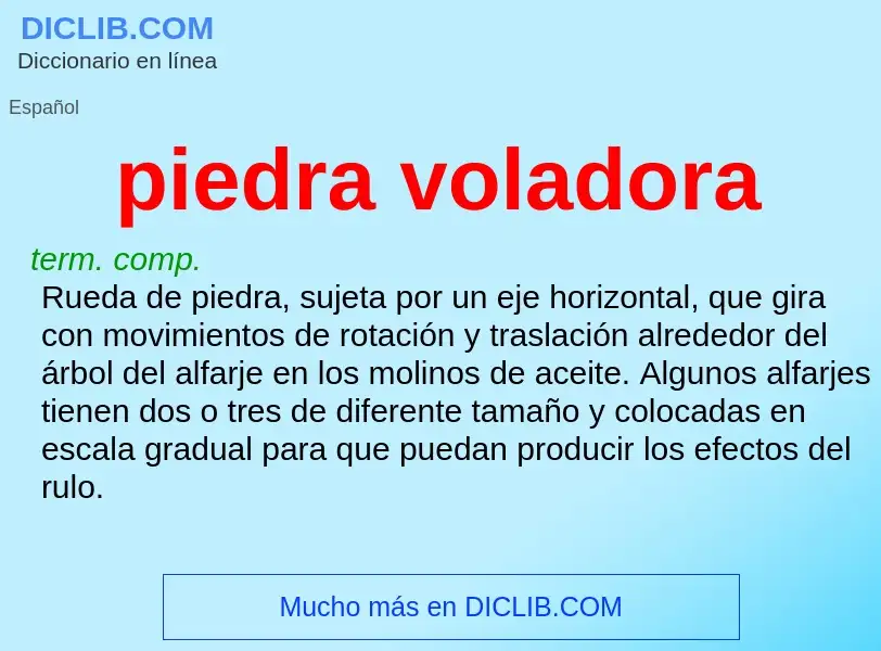 What is piedra voladora - definition