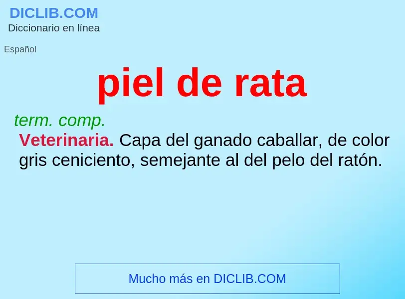 What is piel de rata - definition