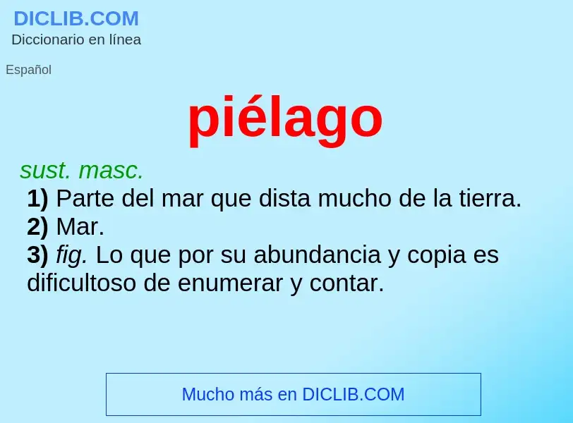 Wat is piélago - definition