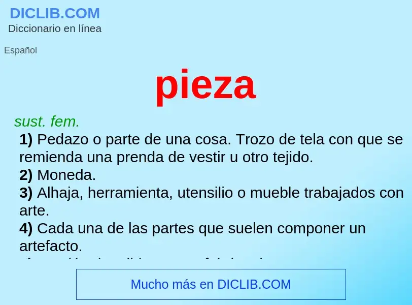 O que é pieza - definição, significado, conceito