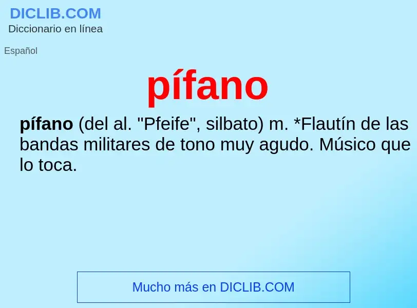 Wat is pífano - definition