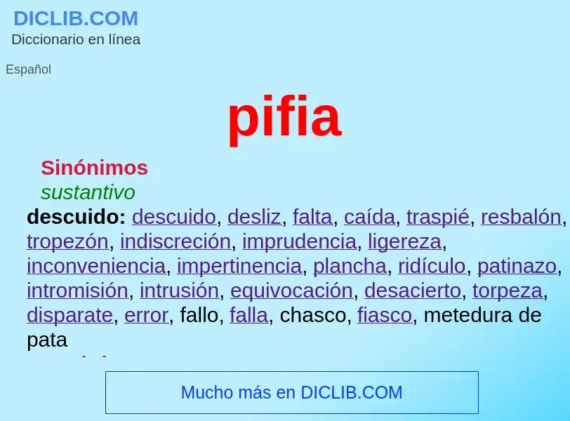 Wat is pifia - definition