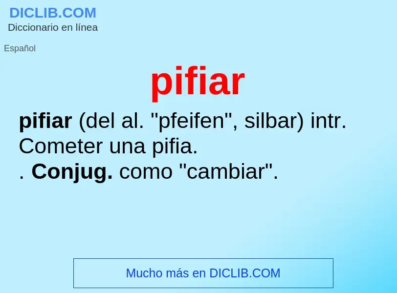 What is pifiar - definition