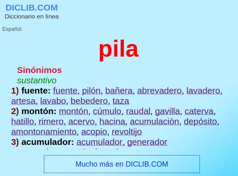 ¿Qué es pila? - significado y definición