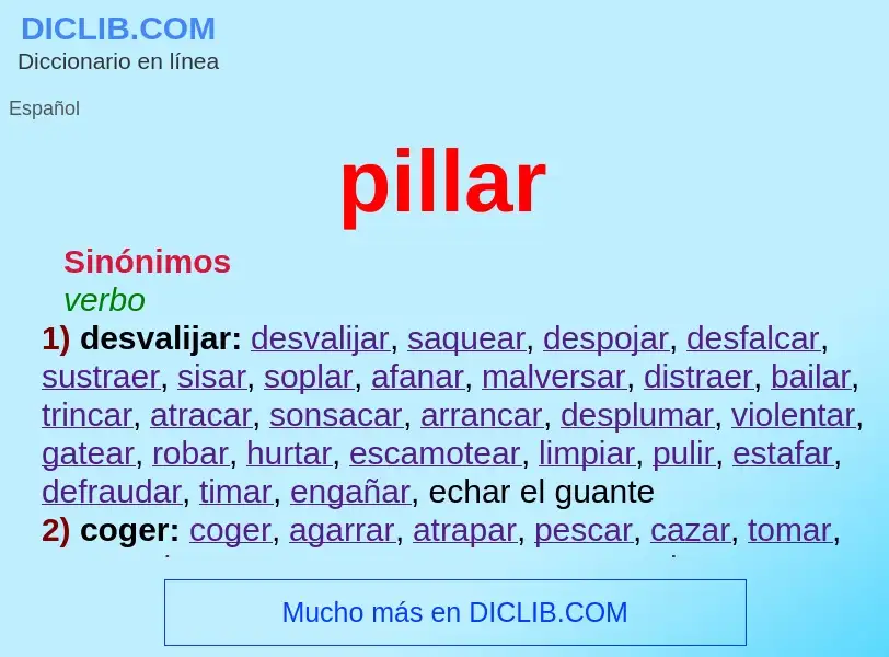 What is pillar - meaning and definition