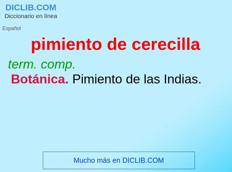 ¿Qué es pimiento de cerecilla? - significado y definición