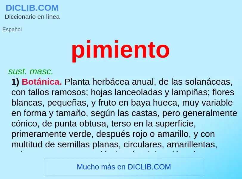 Wat is pimiento - definition