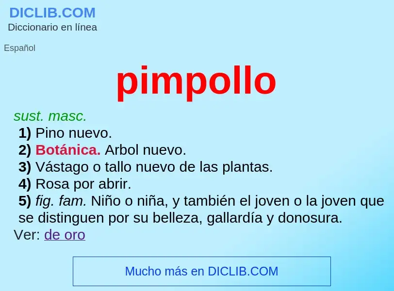 Was ist pimpollo - Definition