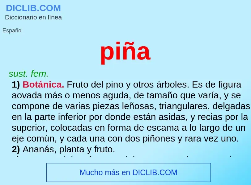 ¿Qué es piña? - significado y definición