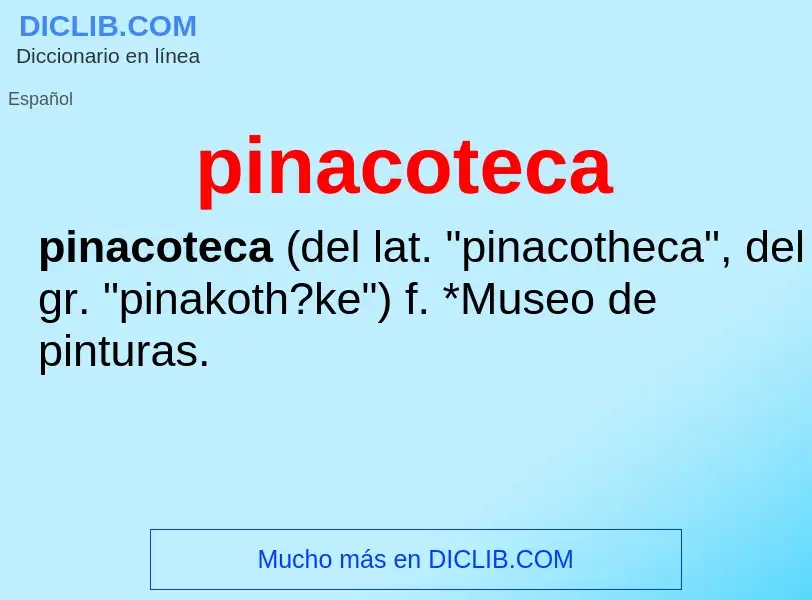 What is pinacoteca - definition