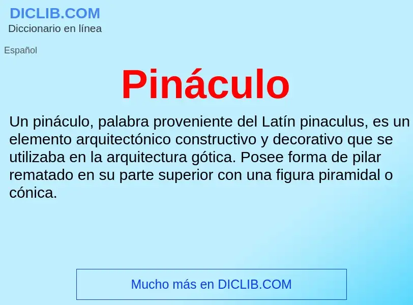 Wat is Pináculo - definition