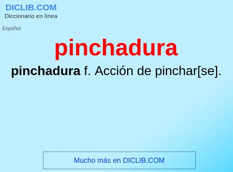 What is pinchadura - definition