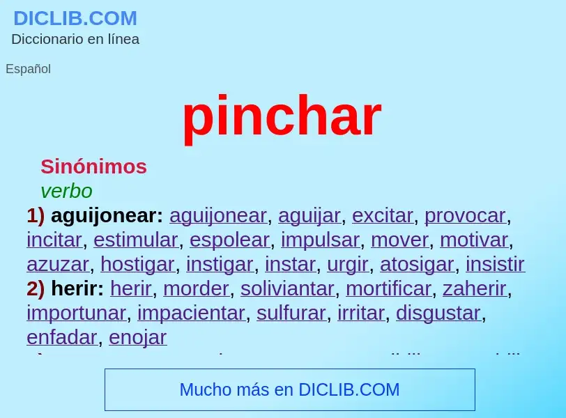 What is pinchar - definition