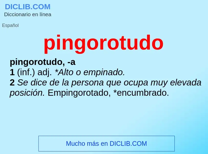 O que é pingorotudo - definição, significado, conceito