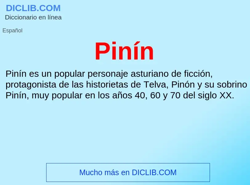 Что такое Pinín - определение