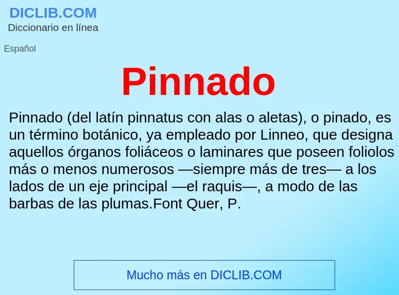 ¿Qué es Pinnado? - significado y definición