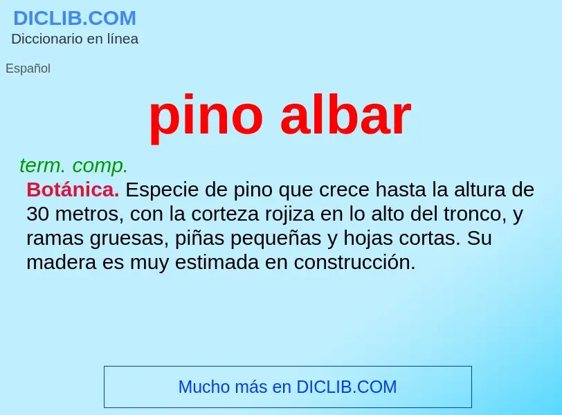 What is pino albar - definition