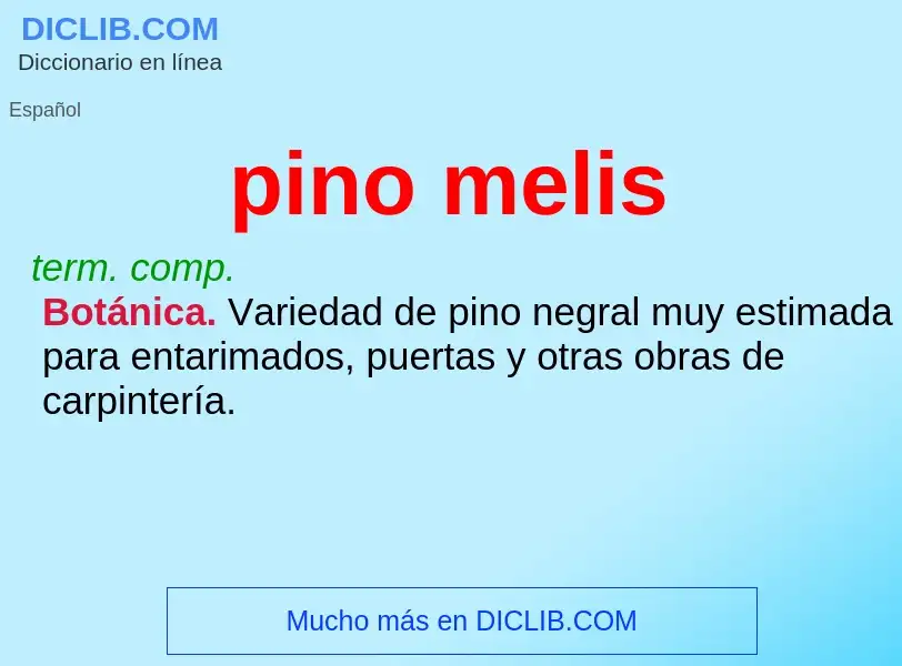 O que é pino melis - definição, significado, conceito