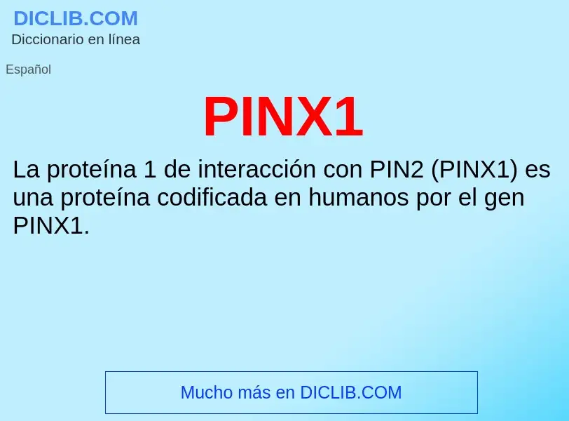 Что такое PINX1 - определение