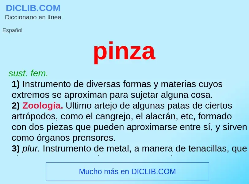 ¿Qué es pinza? - significado y definición