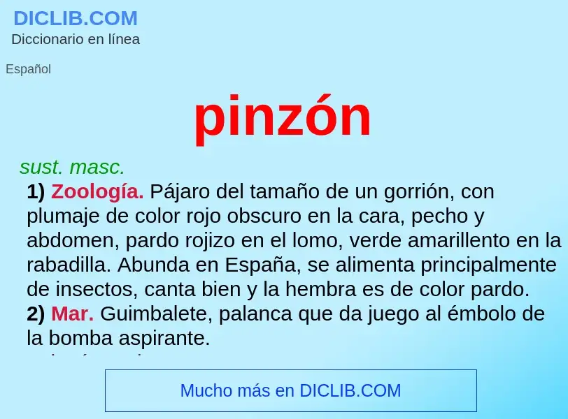 O que é pinzón - definição, significado, conceito