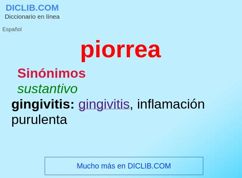 O que é piorrea - definição, significado, conceito