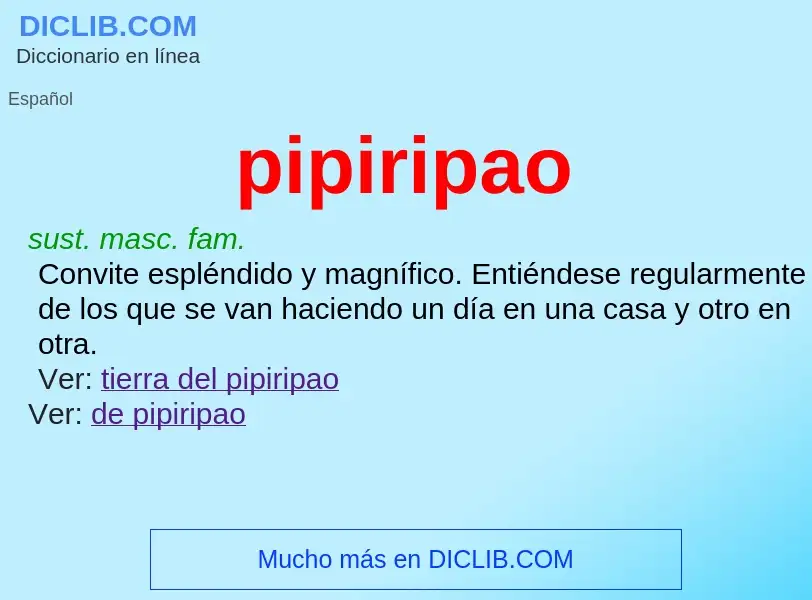 Wat is pipiripao - definition