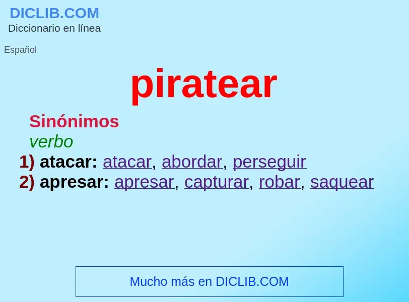 What is piratear - definition