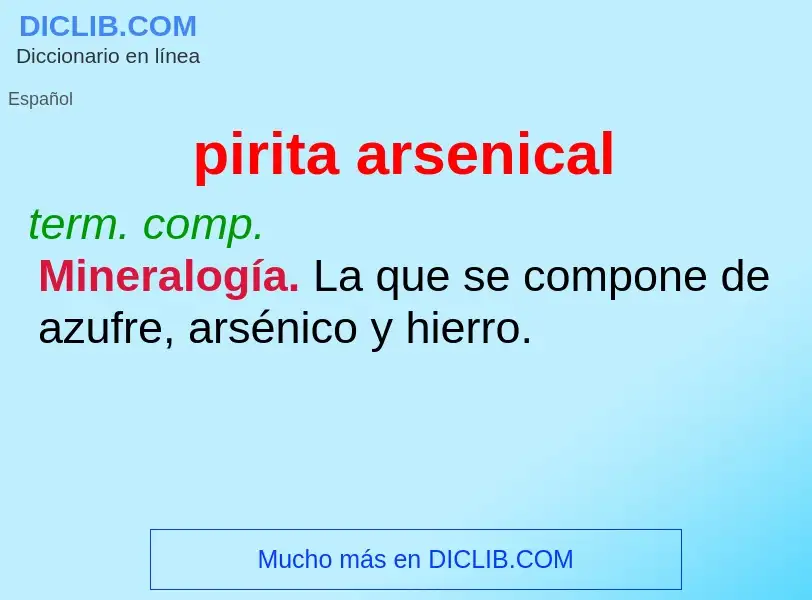 O que é pirita arsenical - definição, significado, conceito