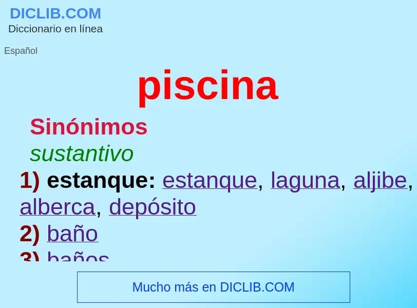 ¿Qué es piscina? - significado y definición