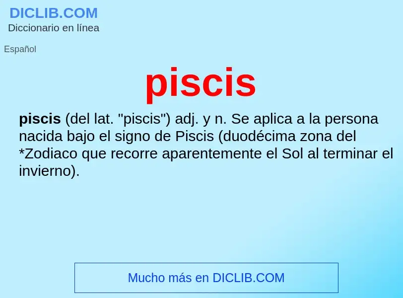 ¿Qué es piscis? - significado y definición