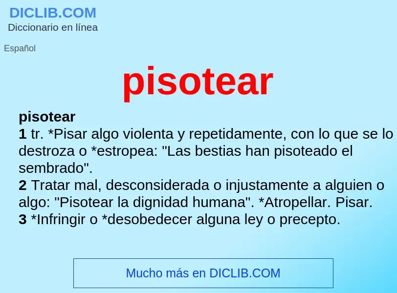 Wat is pisotear - definition