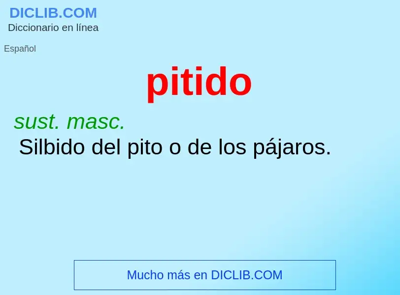 Was ist pitido - Definition