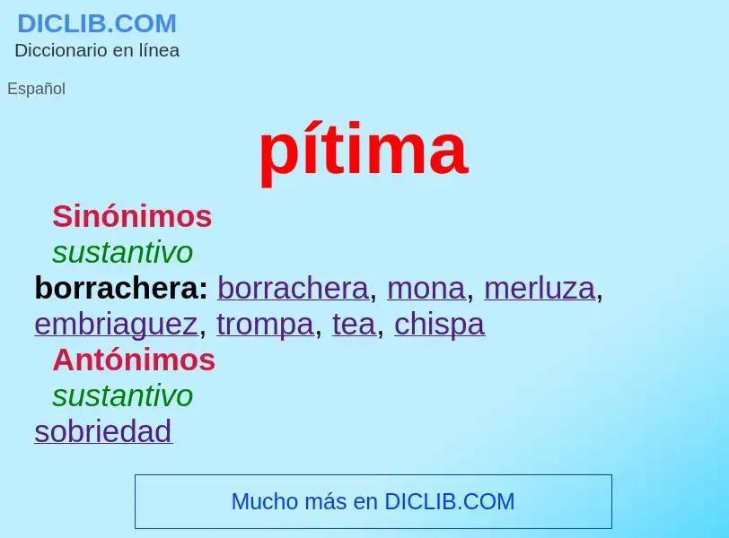 O que é pítima - definição, significado, conceito