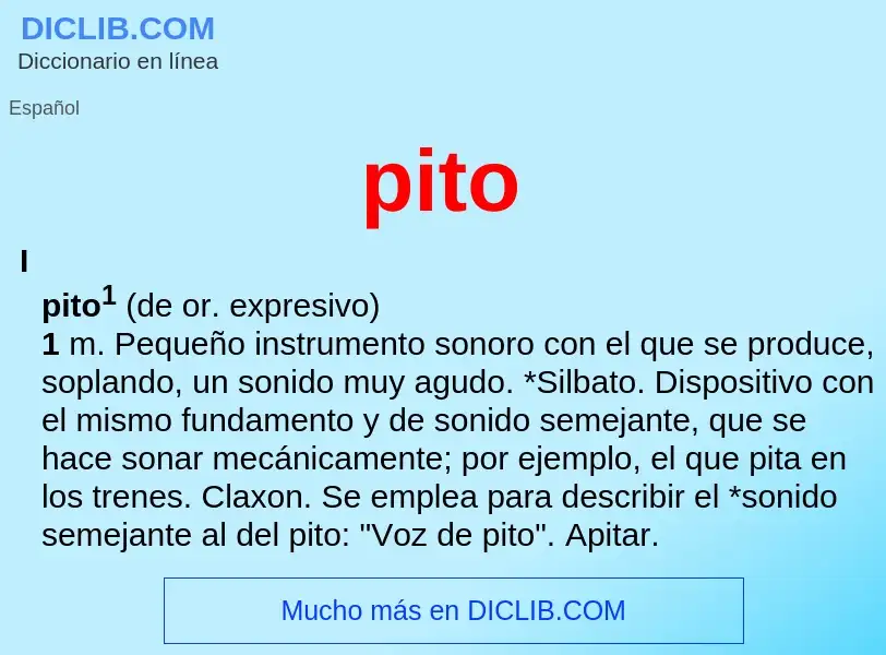 What is pito - meaning and definition