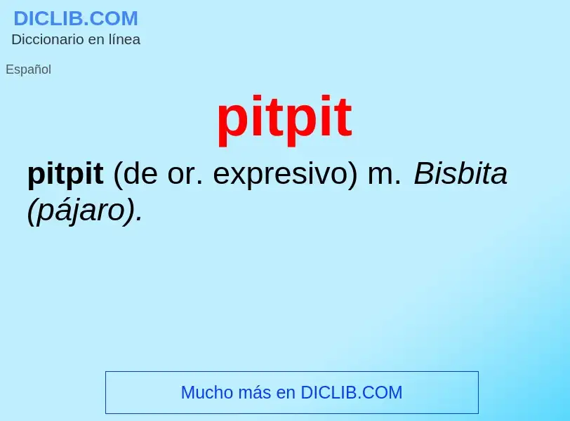 Что такое pitpit - определение