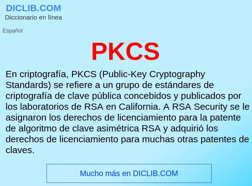 Что такое PKCS - определение