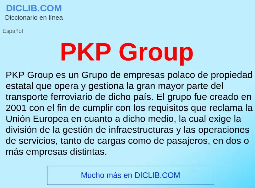 Что такое PKP Group - определение