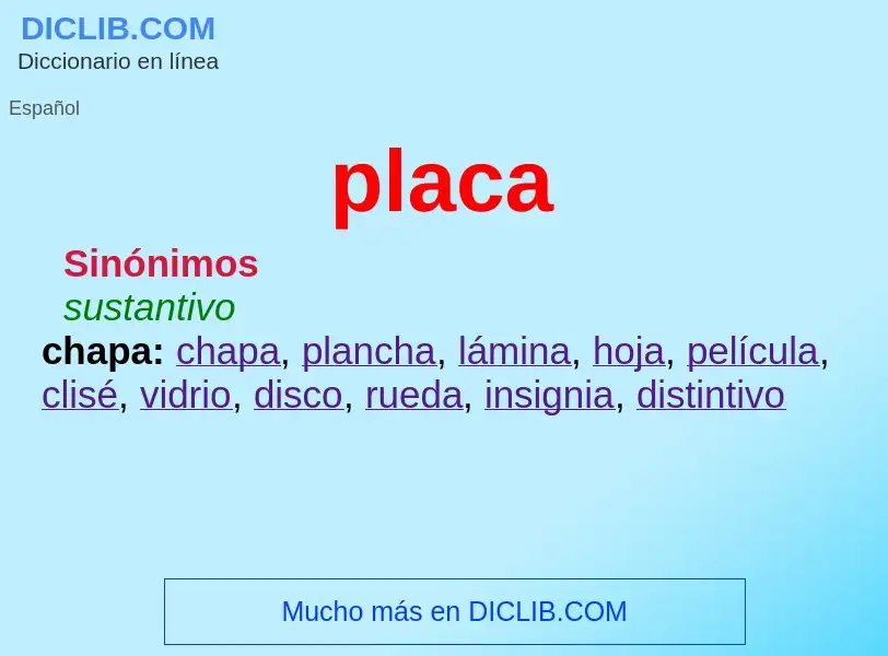 ¿Qué es placa? - significado y definición