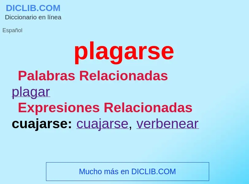 What is plagarse - meaning and definition